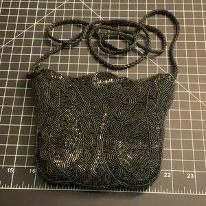 Black Beaded Evening Bag